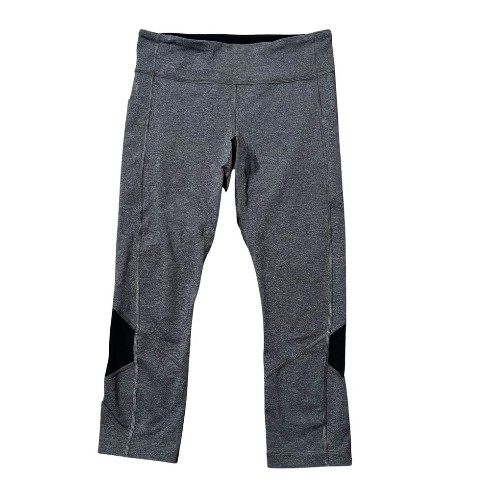 Lululemon Pace Rival Crop *22" Heathered Black / Black (First Release) Size 8